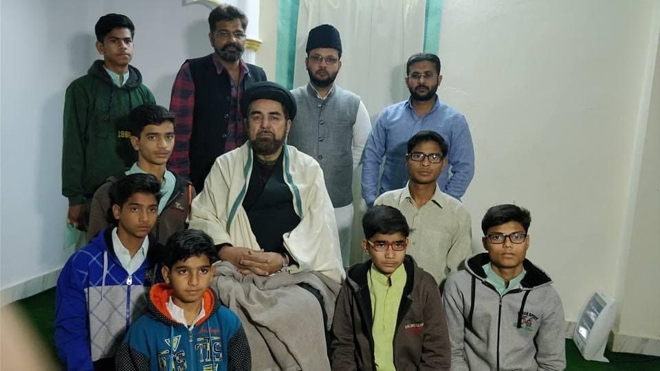 The children with Maulana Kalbe Jawad