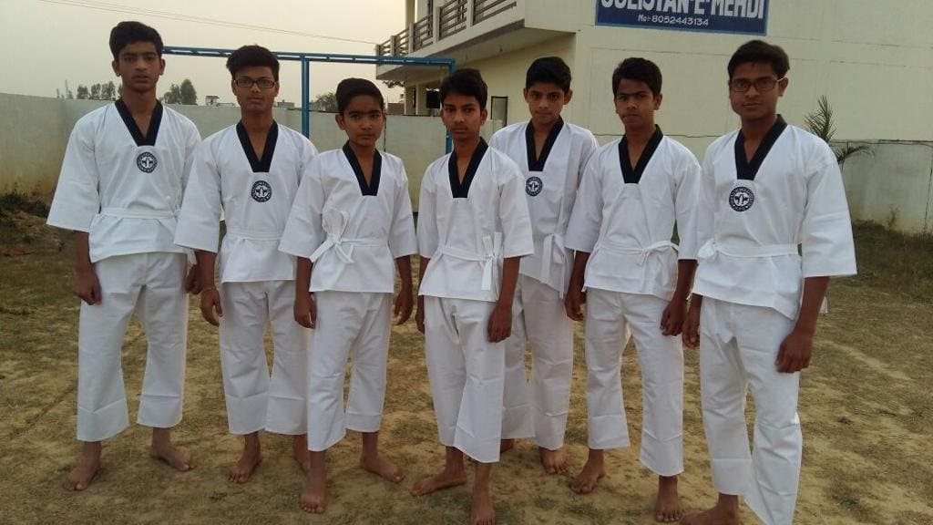 The taekwondo group in uniform