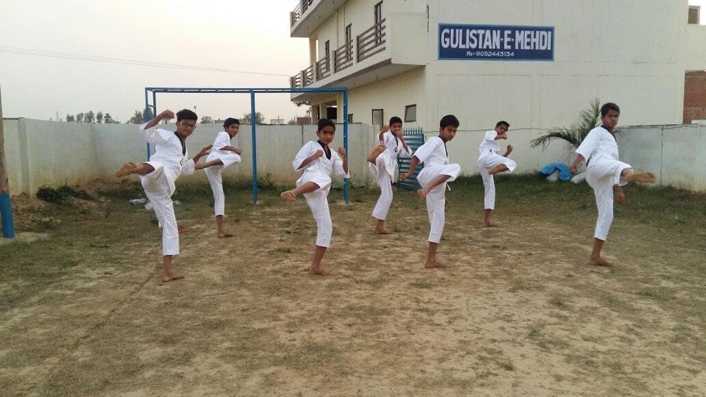 Practising kicks